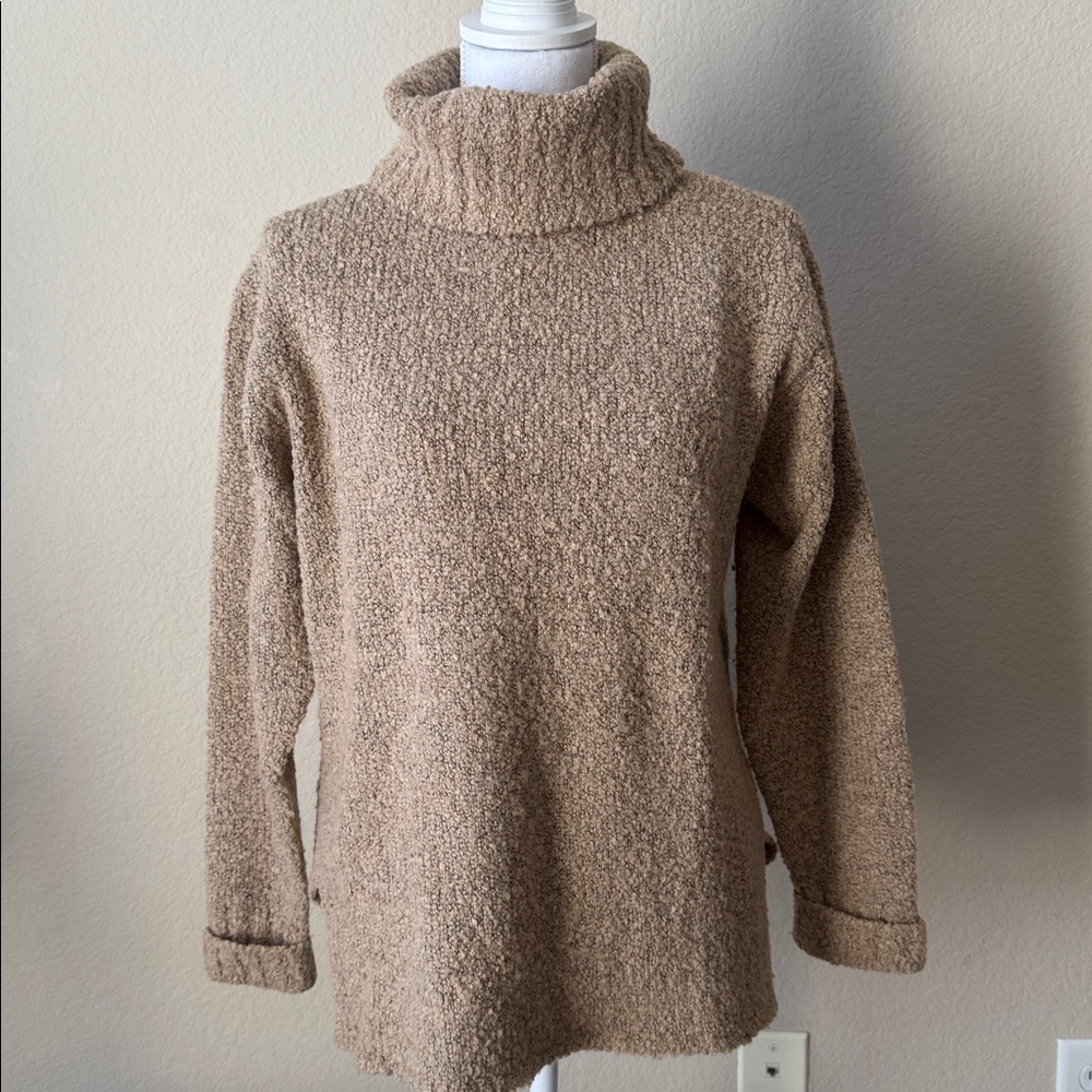 Cozy Tan Turtleneck Sweater